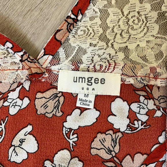 UMGEE Orange/Cream Floral Lace-Trim Sundress - FREE SHIPPING on Bundles $85+ - Picture 10 of 13